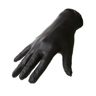 Rękawiczki NITRYLOWE czarne /100szt  S  M    L